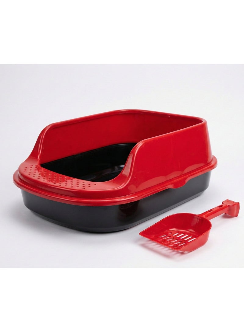 صندوق فضلات قطط فاخر مع مغرفة - Image 1